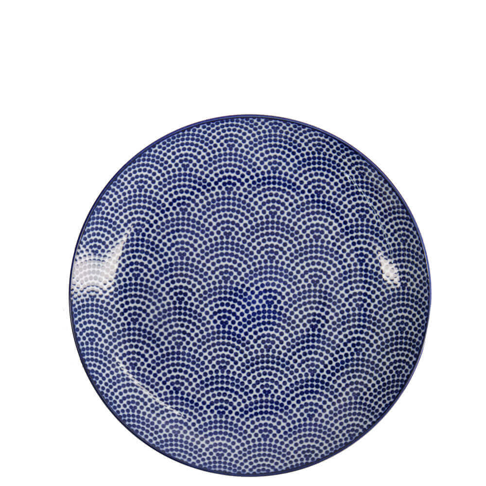 Tokyo Design Studio Nippon Blue Dots Plate 20.6cm